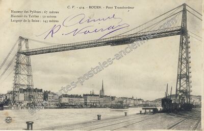 Carte postale ancienne Pont Transbordeur — Rouen (Seine-Maritime)