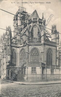 Carte postale ancienne Église Saint-Vincent - Abside — Rouen (Seine-Maritime)