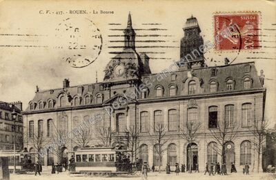 Carte postale ancienne La Bourse — Rouen (Seine-Maritime)
