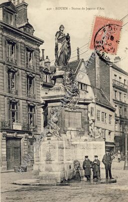 Carte postale ancienne Statue de Jeanne d'Arc — Rouen (Seine-Maritime)