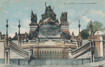 Carte postale ancienne Fontaine Sainte-Marie — Rouen (Seine-Maritime)