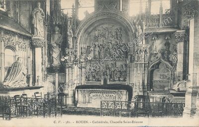 Carte postale ancienne Cathédrale, Chapelle Saint-Etienne — Rouen (Seine-Maritime)