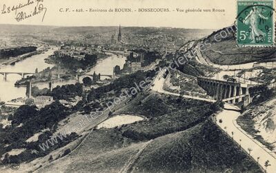 Carte postale ancienne Vue générale vers Rouen — Rouen (Seine-Maritime)