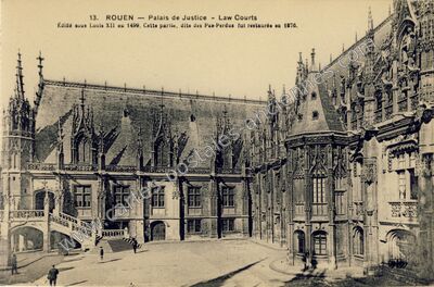 Carte postale ancienne Palais de Justice - Law Courts — Rouen (Seine-Maritime)