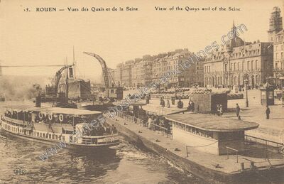 Carte postale ancienne Vues des Quais et de la Seine — Rouen (Seine-Maritime)