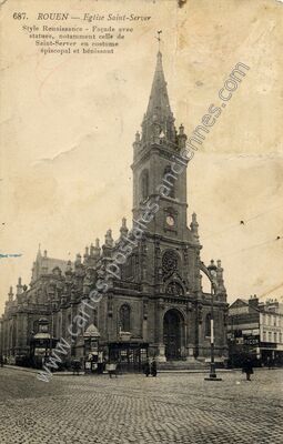 Carte postale ancienne Eglise Saint-Server — Rouen (Seine-Maritime)