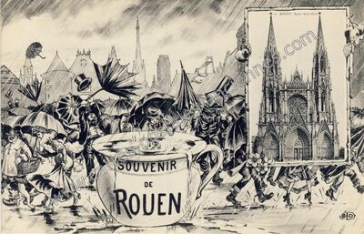 Carte postale ancienne Souvenir de Rouen — Rouen (Seine-Maritime)