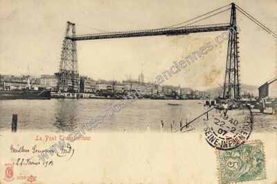 Carte postale ancienne Le Pont Transbordeur — Rouen (Seine-Maritime)