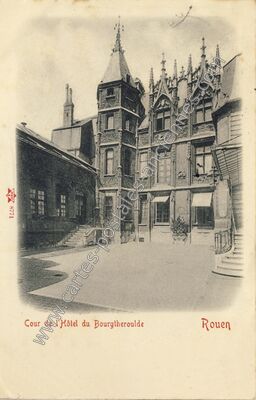 Carte postale ancienne Cour de l'Hôtel du Bourgtheroulde — Rouen (Seine-Maritime)