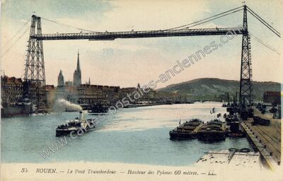 Carte postale ancienne Le Pont Transbordeur — Rouen (Seine-Maritime)