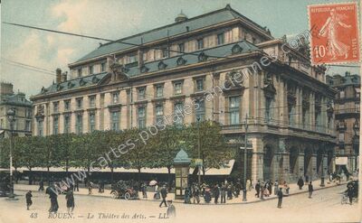 Carte postale ancienne Le Théâtre des Arts — Rouen (Seine-Maritime)