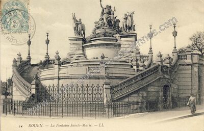 Carte postale ancienne La Fontaine Sainte-Marie — Rouen (Seine-Maritime)