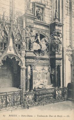Carte postale ancienne Notre-Dame. — Tombeau des Ducs de Brezé — Rouen (Seine-Maritime)