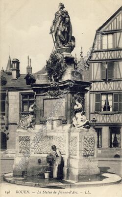 Carte postale ancienne La Statue de Jeanne-d'Arc — Rouen (Seine-Maritime)