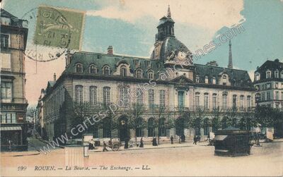 Carte postale ancienne La Bourse. — The Exchange — Rouen (Seine-Maritime)
