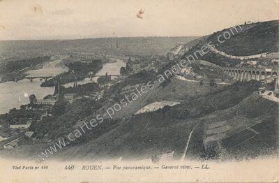 Carte postale ancienne Vue panoramique. — General view — Rouen (Seine-Maritime)