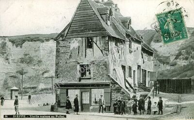 Carte postale ancienne Vieille maison au Pollet — Dieppe (Seine-Maritime)