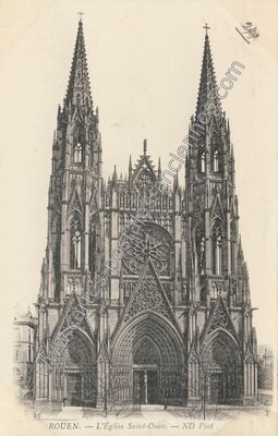 Carte postale ancienne L'Église Saint-Ouen — Rouen (Seine-Maritime)