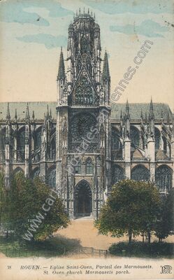 Carte postale ancienne Eglise Saint-Ouen, Portail des Marmousets — Rouen (Seine-Maritime)