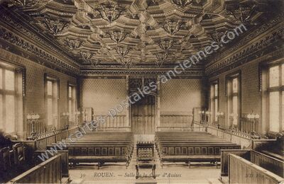 Carte postale ancienne Salle de la Cour d'Assises — Rouen (Seine-Maritime)