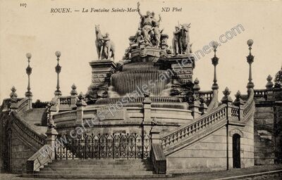 Carte postale ancienne La Fontaine Sainte-Marie — Rouen (Seine-Maritime)