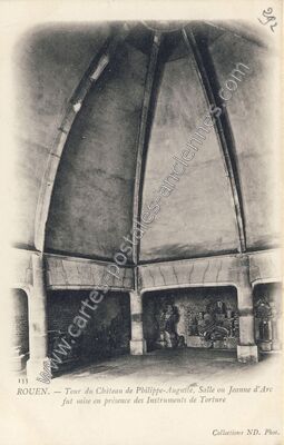 Carte postale ancienne Tour du Château de Philippe-Auguste — Rouen (Seine-Maritime)