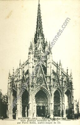 Carte postale ancienne Eglise Saint-Maclou. Style gothique normand du XVe s., par Pierre Robin — Rouen (Seine-Maritime)