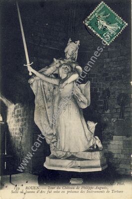 Carte postale ancienne Tour du Château de Philippe-Auguste — Rouen (Seine-Maritime)