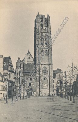 Carte postale ancienne Tour Saint-Laurent — Rouen (Seine-Maritime)
