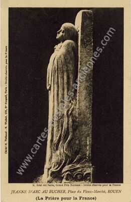 Carte postale ancienne Jeanne d'Arc au bûcher, Place du Vieux-Marché — Rouen (Seine-Maritime)