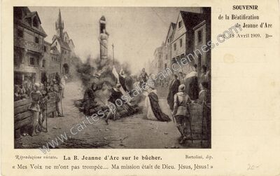 Carte postale ancienne Souvenir de la Béatification de Jeanne d'Arc — Rouen (Seine-Maritime)