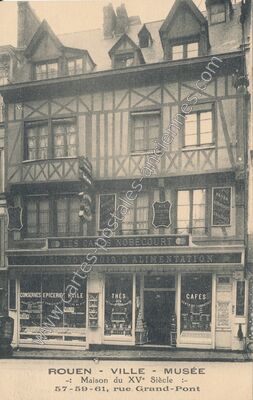 Carte postale ancienne Les Cafés Nobécourt, Grand Comptoir d'Alimentation — Rouen (Seine-Maritime)