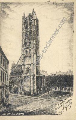 Carte postale ancienne La Tour St Laurent — Rouen (Seine-Maritime)