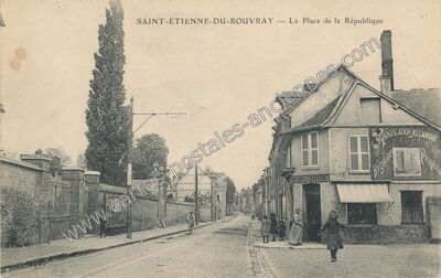 Carte postale ancienne La Place de la République — Saint-Étienne-du-Rouvray (Seine-Maritime)