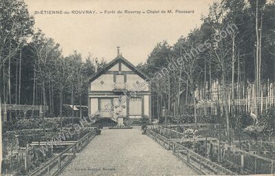 Carte postale ancienne Forêt du Rouvray - Chalet de M. Poussard — Saint-Étienne-du-Rouvray (Seine-Maritime)