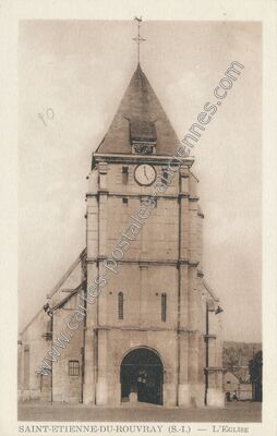 Carte postale ancienne L'Eglise — Saint-Étienne-du-Rouvray (Seine-Maritime)