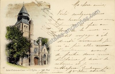 Carte postale ancienne L'Église — Saint-Valery-en-Caux (Seine-Maritime)