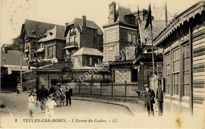 Carte postale ancienne L'Entrée du Casino — Veules-les-Roses (Seine-Maritime)