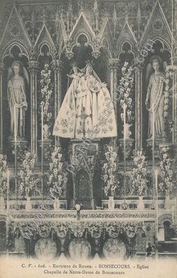 Carte postale ancienne Chapelle de Notre-Dame — Bonsecours (Seine-Maritime)