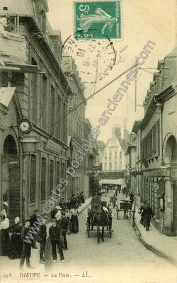 Carte postale ancienne La Poste — Dieppe (Seine-Maritime)