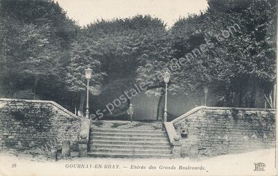 Carte postale ancienne Entrée des Grands Boulevards — Gournay-en-Bray (Seine-Maritime)