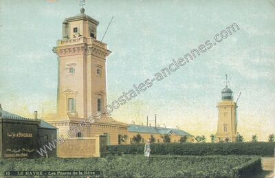 Carte postale ancienne Les Phares de la Hève — Le Havre (Seine-Maritime)