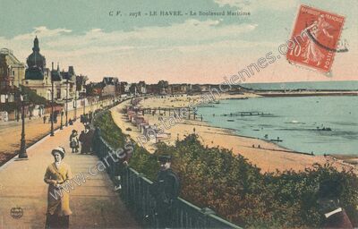Carte postale ancienne Le Boulevard Maritime — Le Havre (Seine-Maritime)