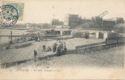 Carte postale ancienne Les Bains Frascati — Le Havre (Seine-Maritime)