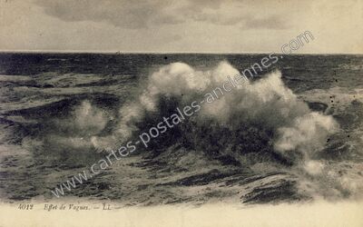 Carte postale ancienne Effet de Vagues — Non Localisée (Seine-Maritime)