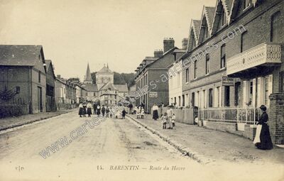 Carte postale ancienne Route du Havre — Barentin (Seine-Maritime)