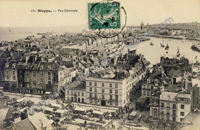 Carte postale ancienne Vue Générale — Dieppe (Seine-Maritime)