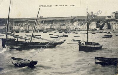 Carte postale ancienne Un coin du port — Fécamp (Seine-Maritime)