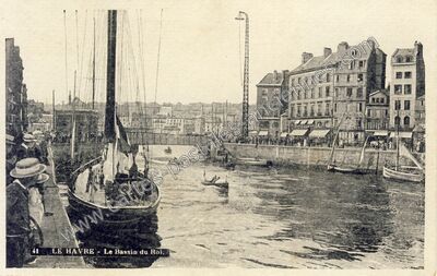 Carte postale ancienne Le Bassin du Roi — Le Havre (Seine-Maritime)