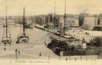 Carte postale ancienne Quai Lamblardie — Le Havre (Seine-Maritime)